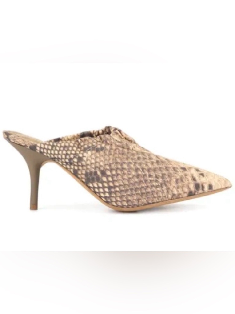Yeezy Roccia Mesa Nylon Beige/Brown Snake-Effect Pointed Mule 39/8.5